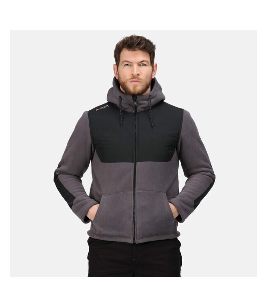 Mens Hooded Jacket Iron Black Regatta Professional-2