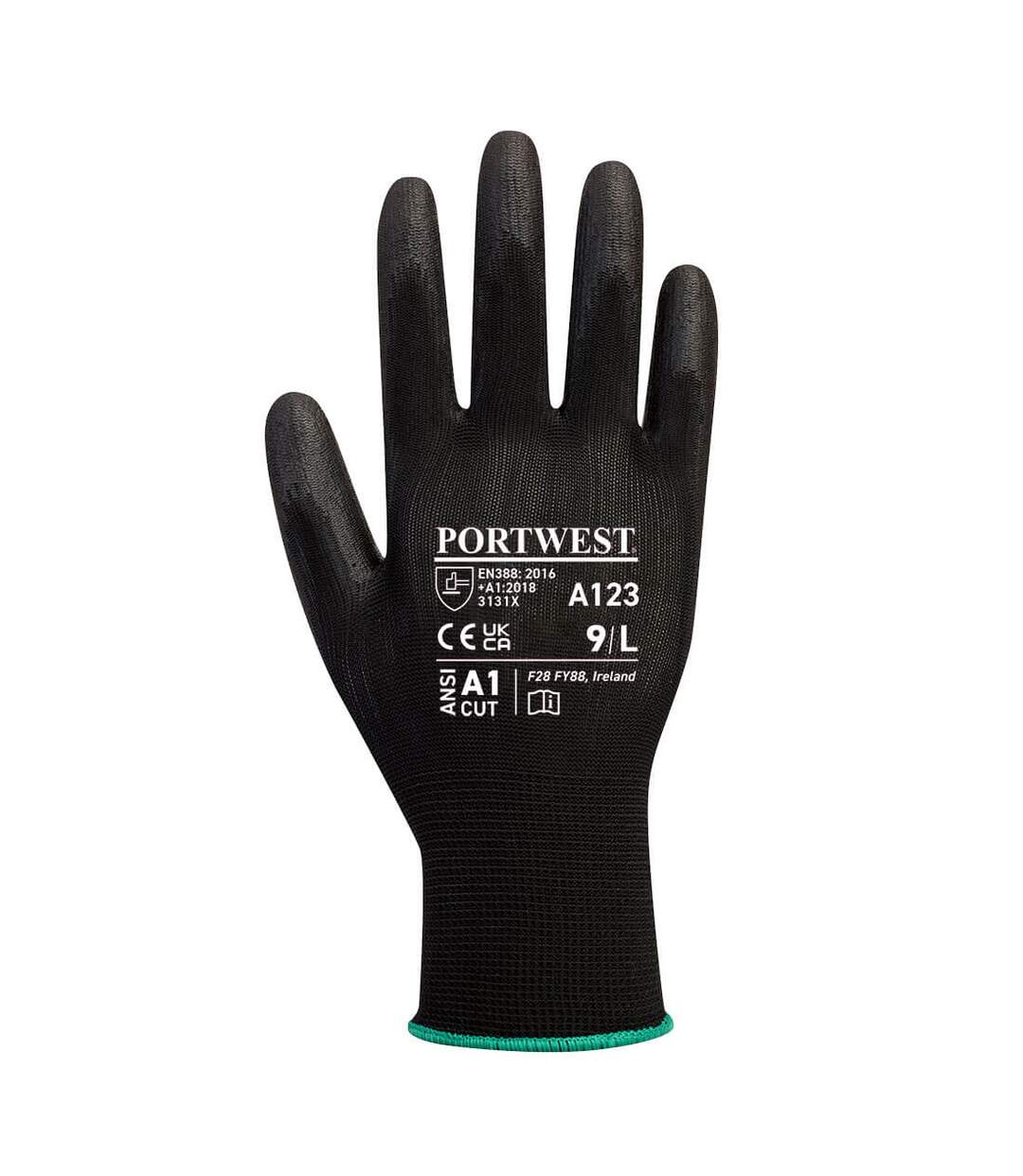 Unisex adult a123 pu palm grip gloves xxl black Portwest