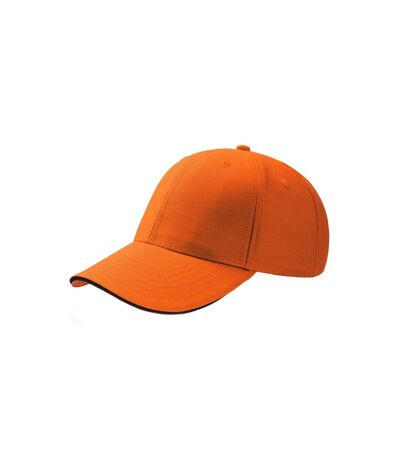 Atlantis Sport Sandwich 6 Panel Baseball Cap (Orange) - UTAB219