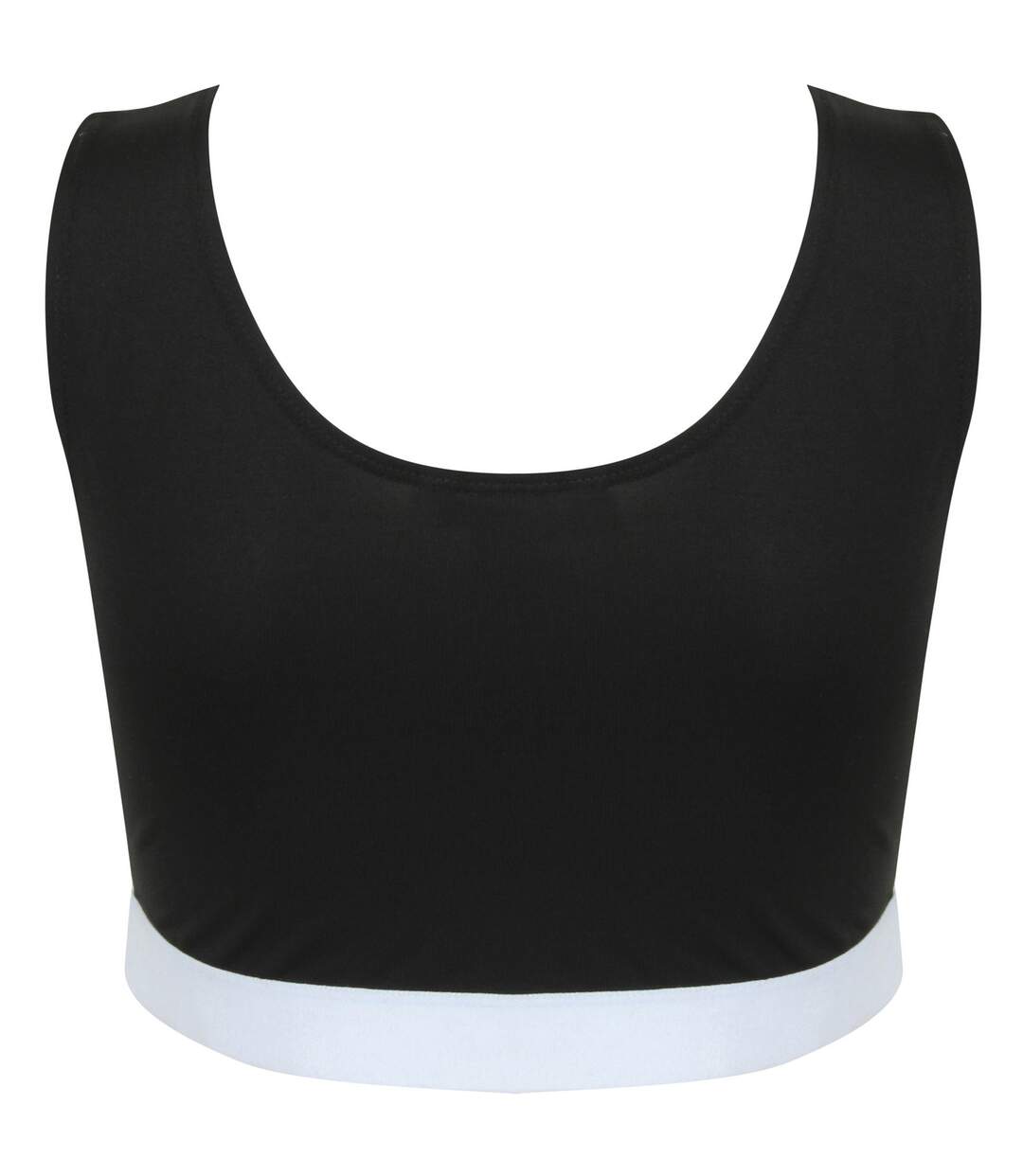 Womens/ladies fashion jacquard crop top black/white Skinni Fit-2