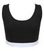 Womens/ladies fashion jacquard crop top black/white Skinni Fit-2