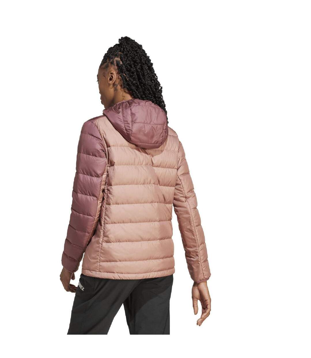 Womens/ladies Terrex Multi Recycled Polyester Lightweight Hooded Jacket Beige Adidas-3