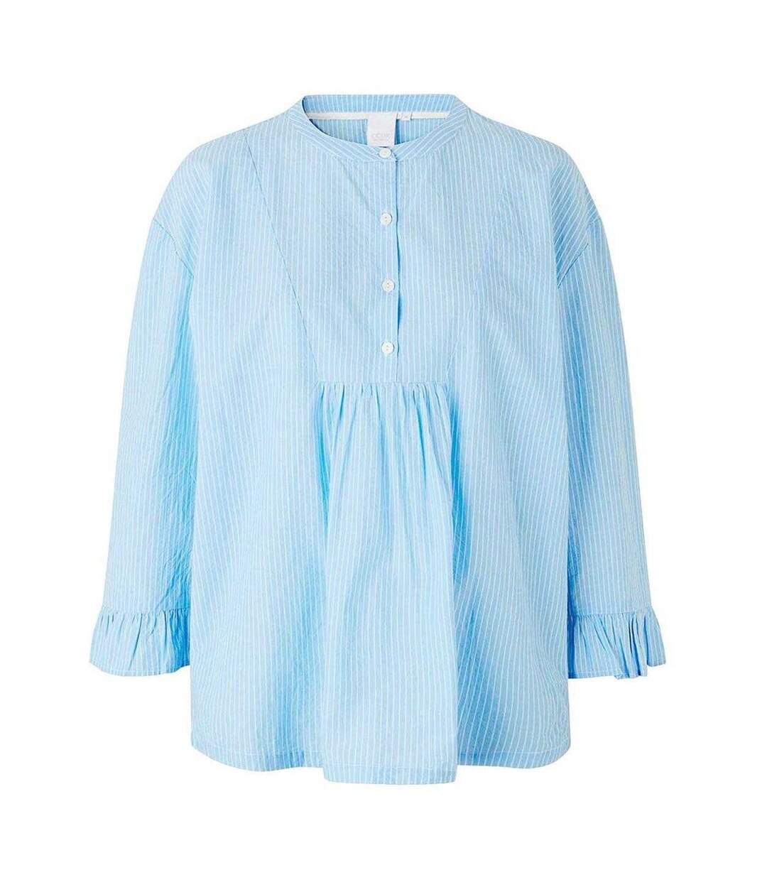 Womens/ladies Ninna Pinstripe Blouse Blue CCDK Copenhagen-1