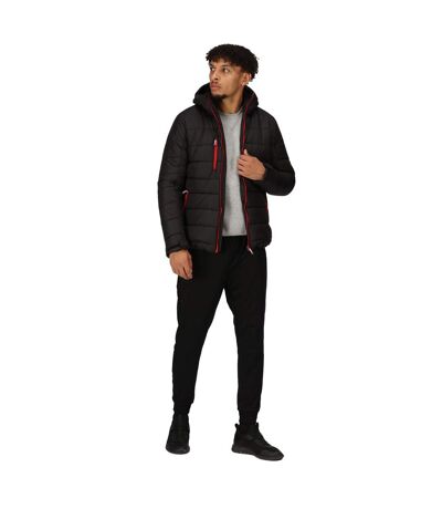 Doudoune Matelassée Homme Noir Rouge Classique Regatta Professional