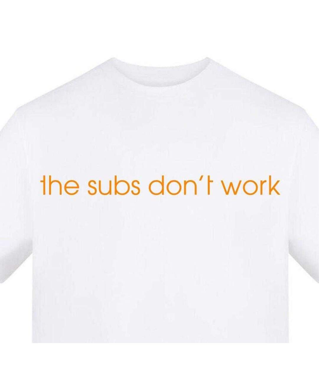 T-shirt Motif/style Angleterre The Subs Don´t Work Homme Blanc AWD-3