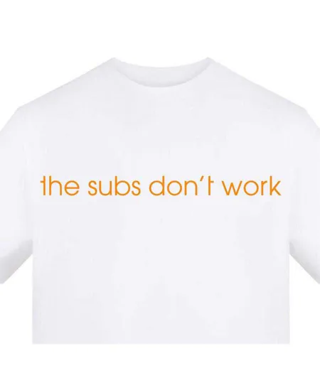 T-shirt Motif/style Angleterre The Subs Don´t Work Homme Blanc AWD