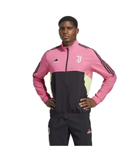 Mens 2022/23 juventus fc training jacket black/pink Adidas