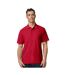 Unisex adult softstyle polo shirt cherry red Gildan