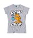 T-shirt Motif/style Pixel Game Over Femme Gris Chiné Garfield-1