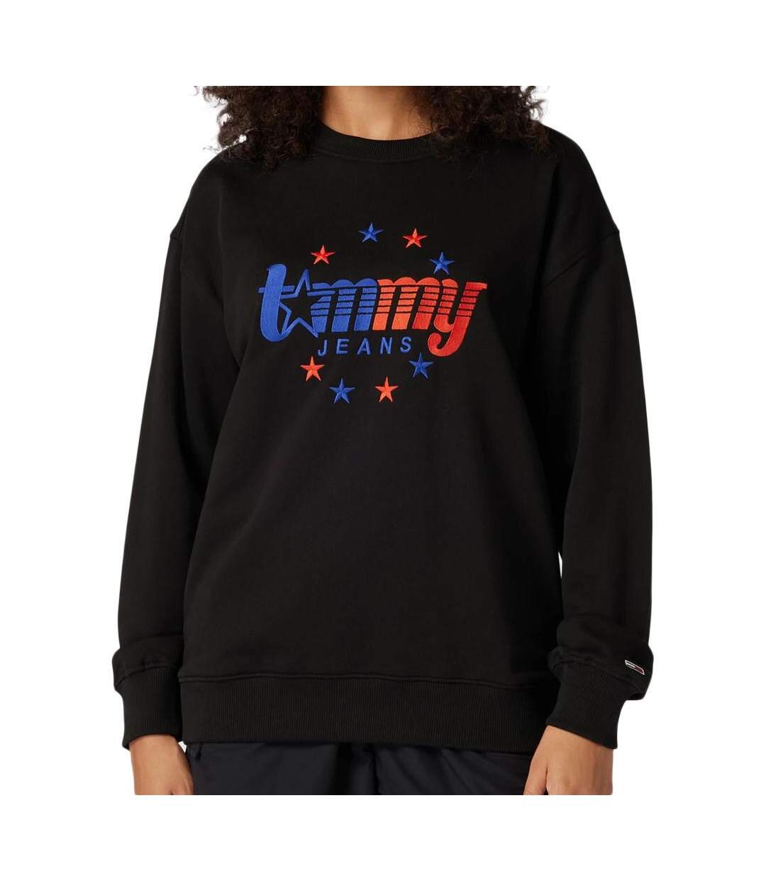 Sweat Noir Femme Tommy Hilfiger Relaxed - L-1