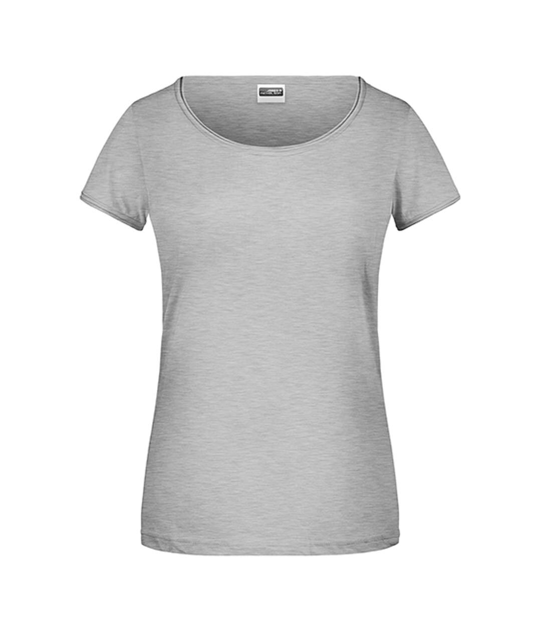 T-shirt Femme Gris Chiné James And Nicholson-1