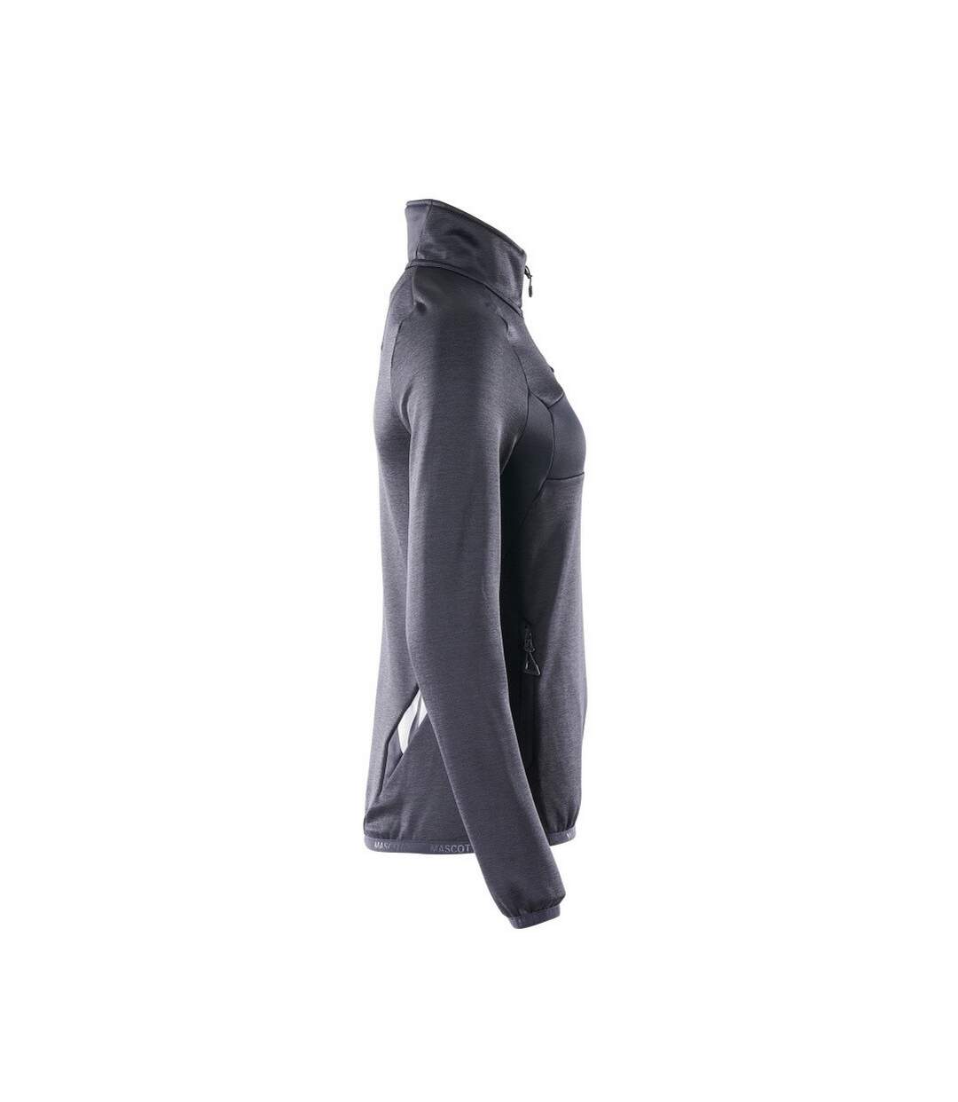 Womens/ladies Accelerate Plain Fleece Half Zip Jumper Dark Navy Mascot-4