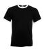 T-shirt à manches courtes homme noir/ blanc Fruit of the Loom-1