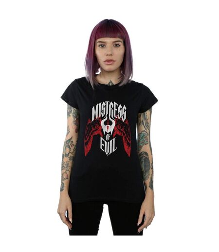 Disney T-shirt en coton Femmes/Dames Maleficent Mistress Of Evil Wings (Noir) - UTBI30660