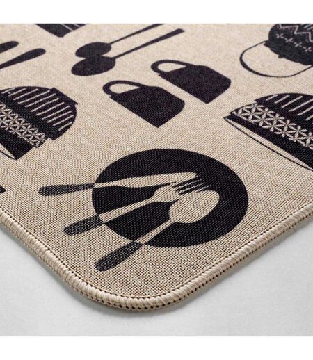 Tapis Multi-Usage Tissé Kitchen 45x75cm Naturel