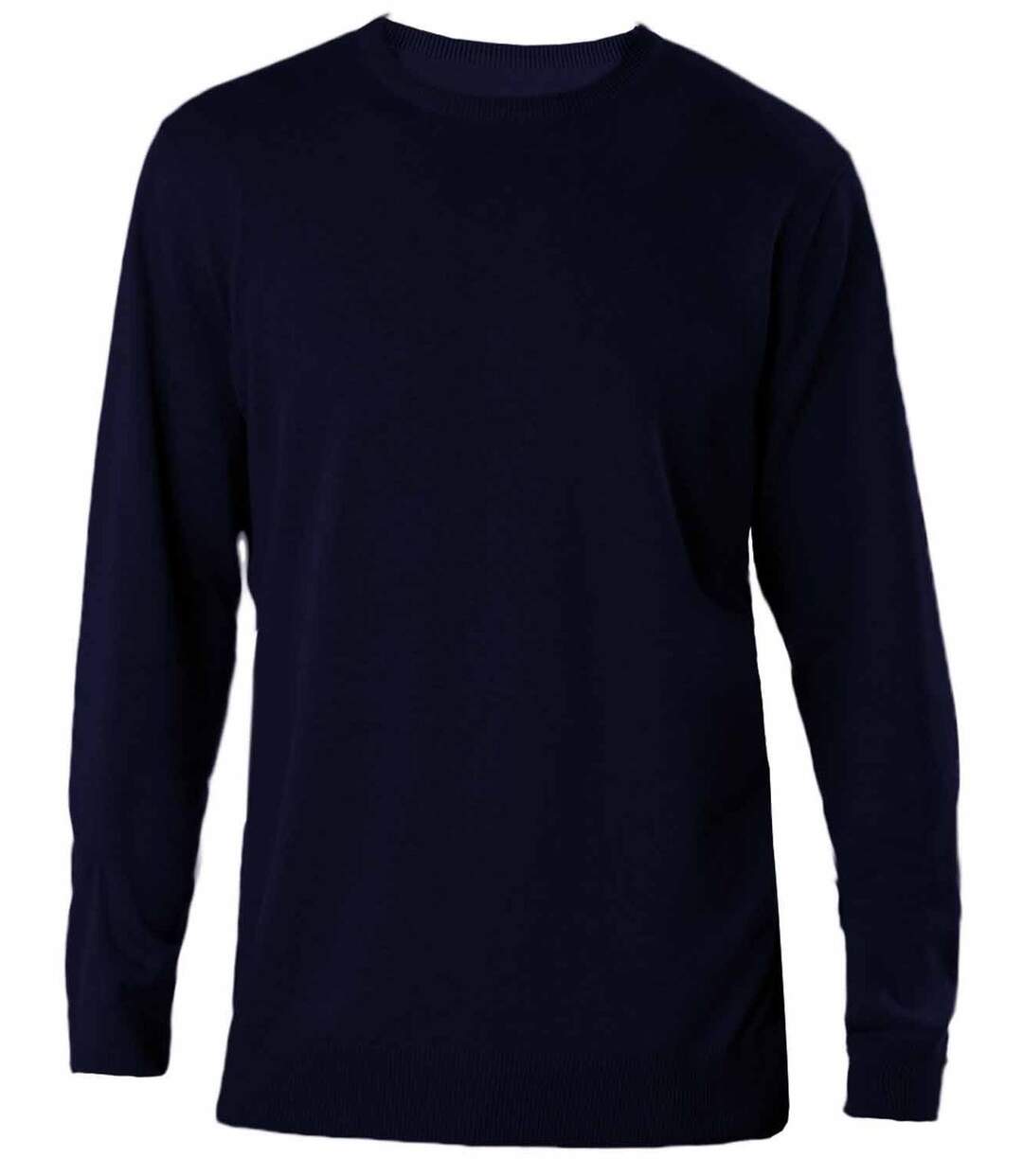 Pull col rond homme - K967 - bleu marine