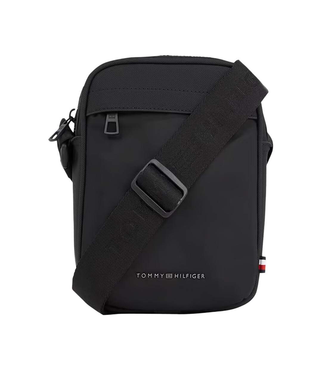 Sacoche noire homme tommy hilfiger repreve - taille unique-1