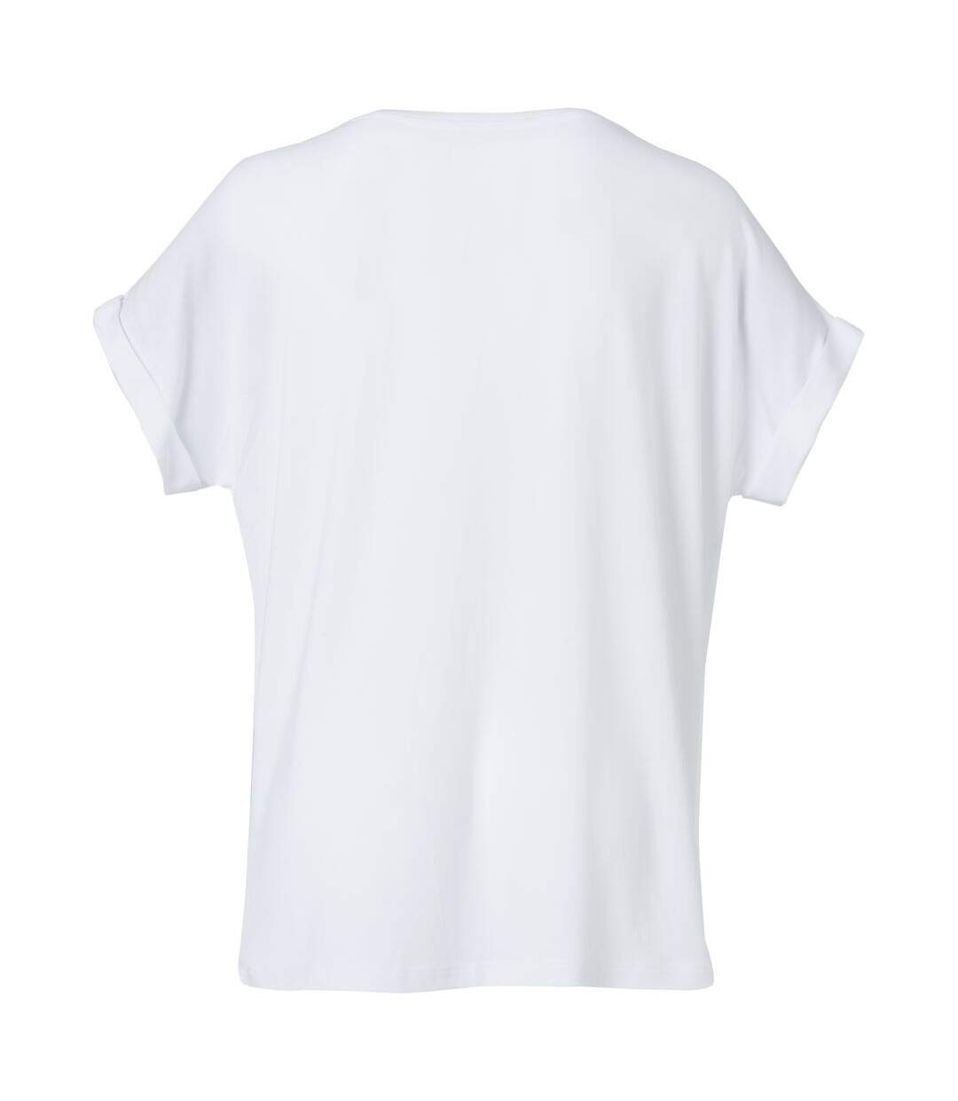 Womens/ladies katy loose fit t-shirt white Clique-2