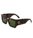 Lunettes De Soleil Dpver Femme Taille Unique Marron Sombre Off White-1