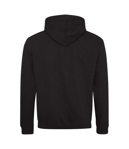 Awdis Varsity Hooded Sweatshirt / Hoodie (Jet Black / Hot Pink) - UTRW165