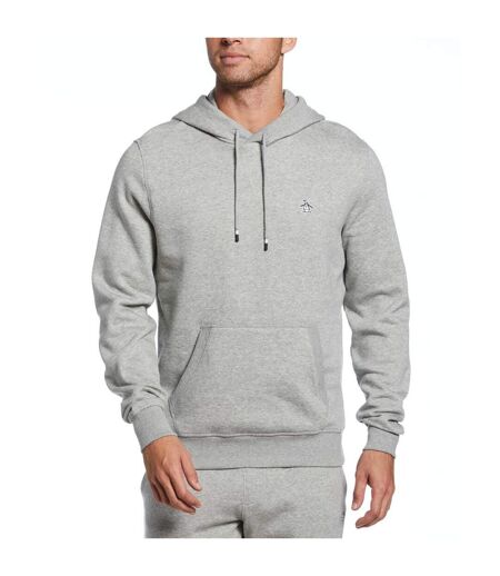 Mens Sticker Pete Pull Over Hoodie Grey Original Penguin