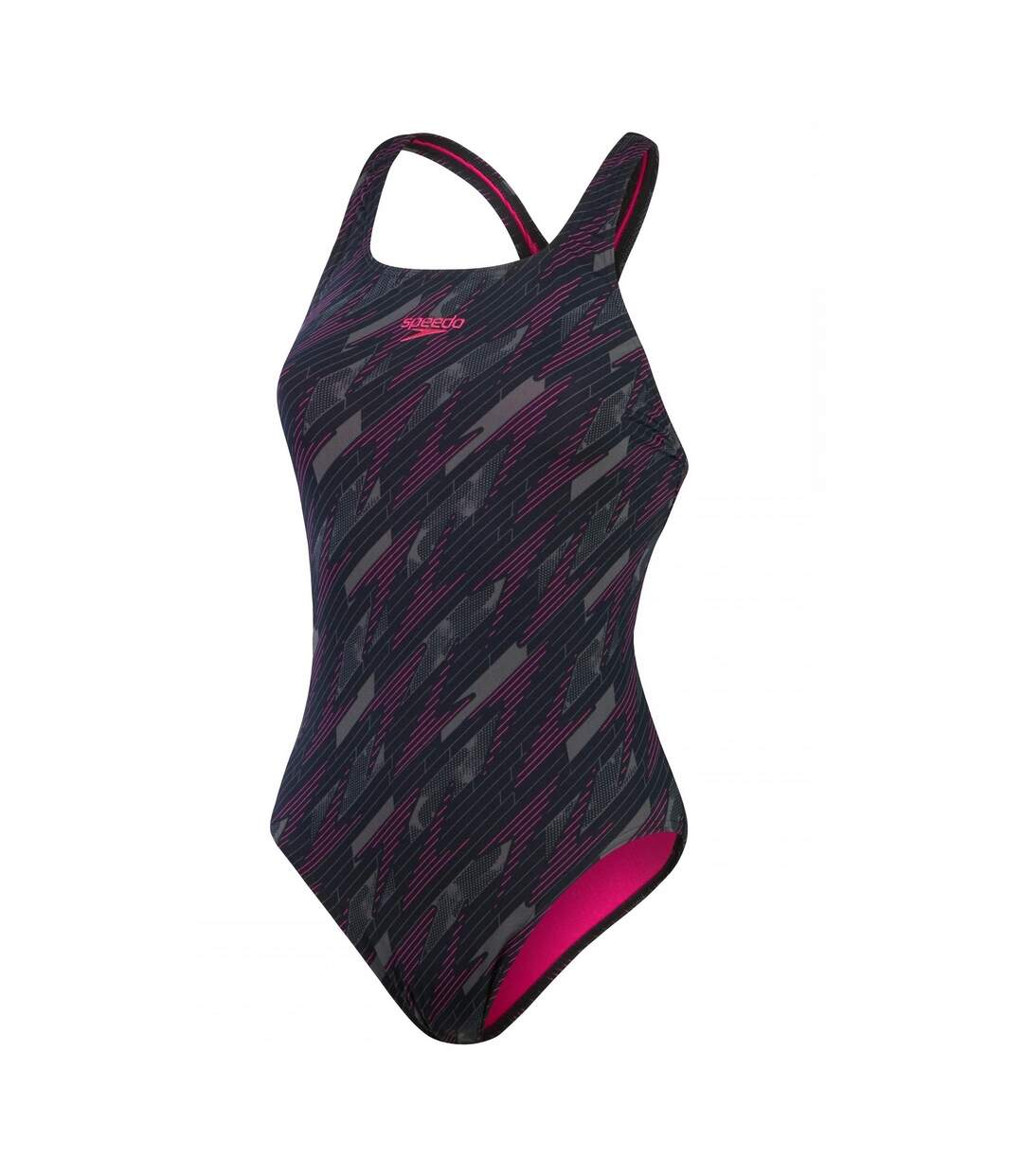 Maillot De Bain 1 Pièce Hyperboom Medalist Femme Noir Rose Speedo-1