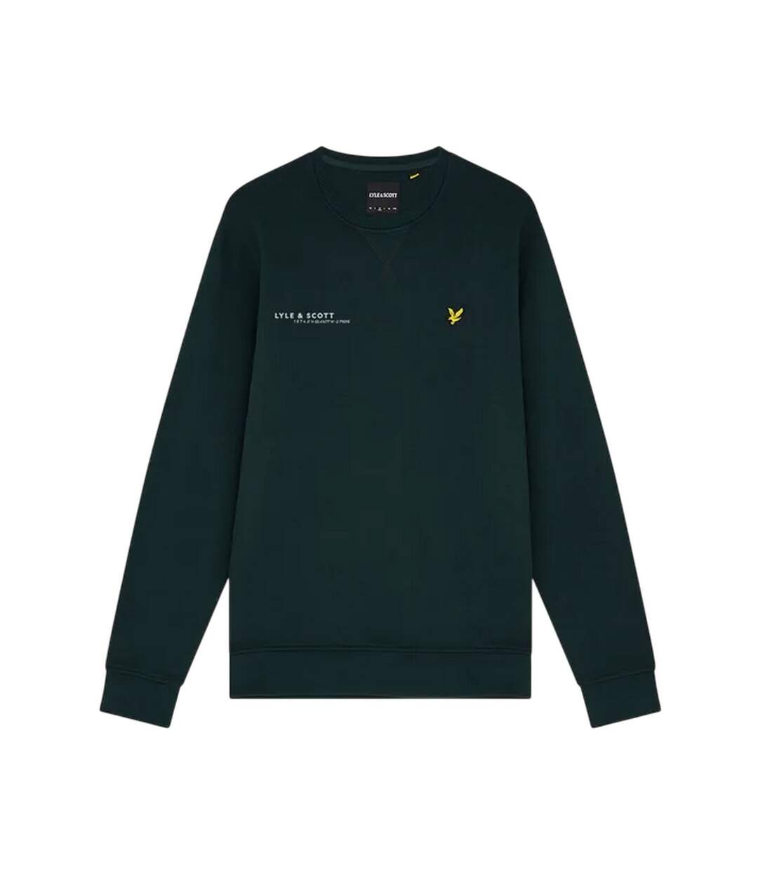 Mens Co-ordinate Print Crew Neck Sweatshirt Green Lyle & Scott-2