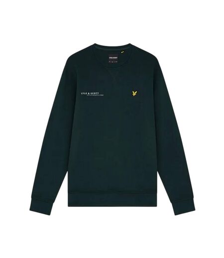 Mens Co-ordinate Print Crew Neck Sweatshirt Green Lyle & Scott