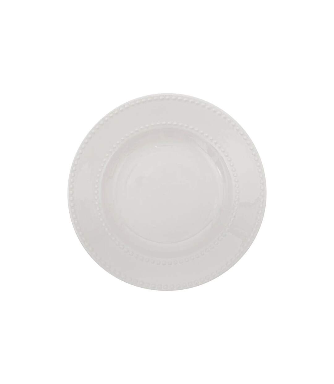 Lot de 6 Assiettes Creuses Perle 22cm Blanc-1