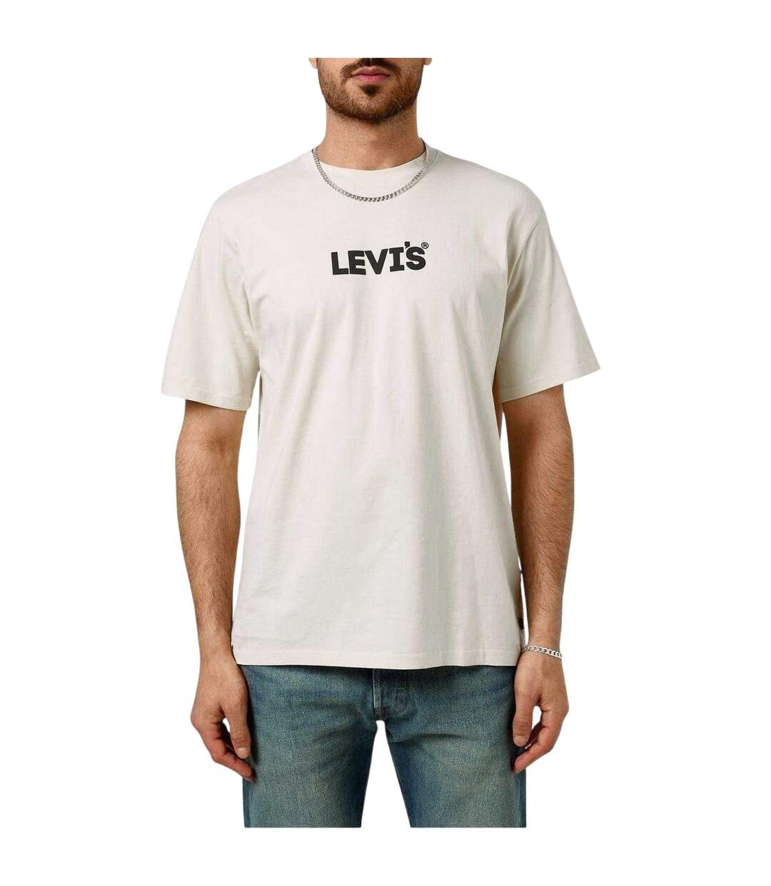 T-shirt Motif/style Logo Homme Blanc Cassé Levis-4