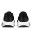 Womens/ladies Leather Flat Heel Flat Trainers Black White Nike-2