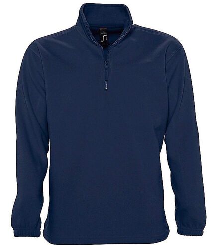 Sweat shirt polaire col zippé - 56000 - bleu marine