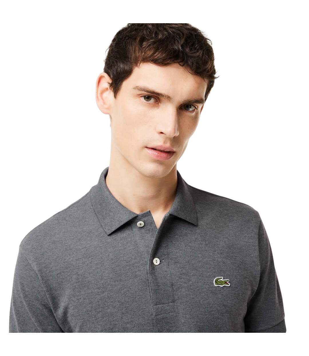 Polo homme gris Lacoste-4