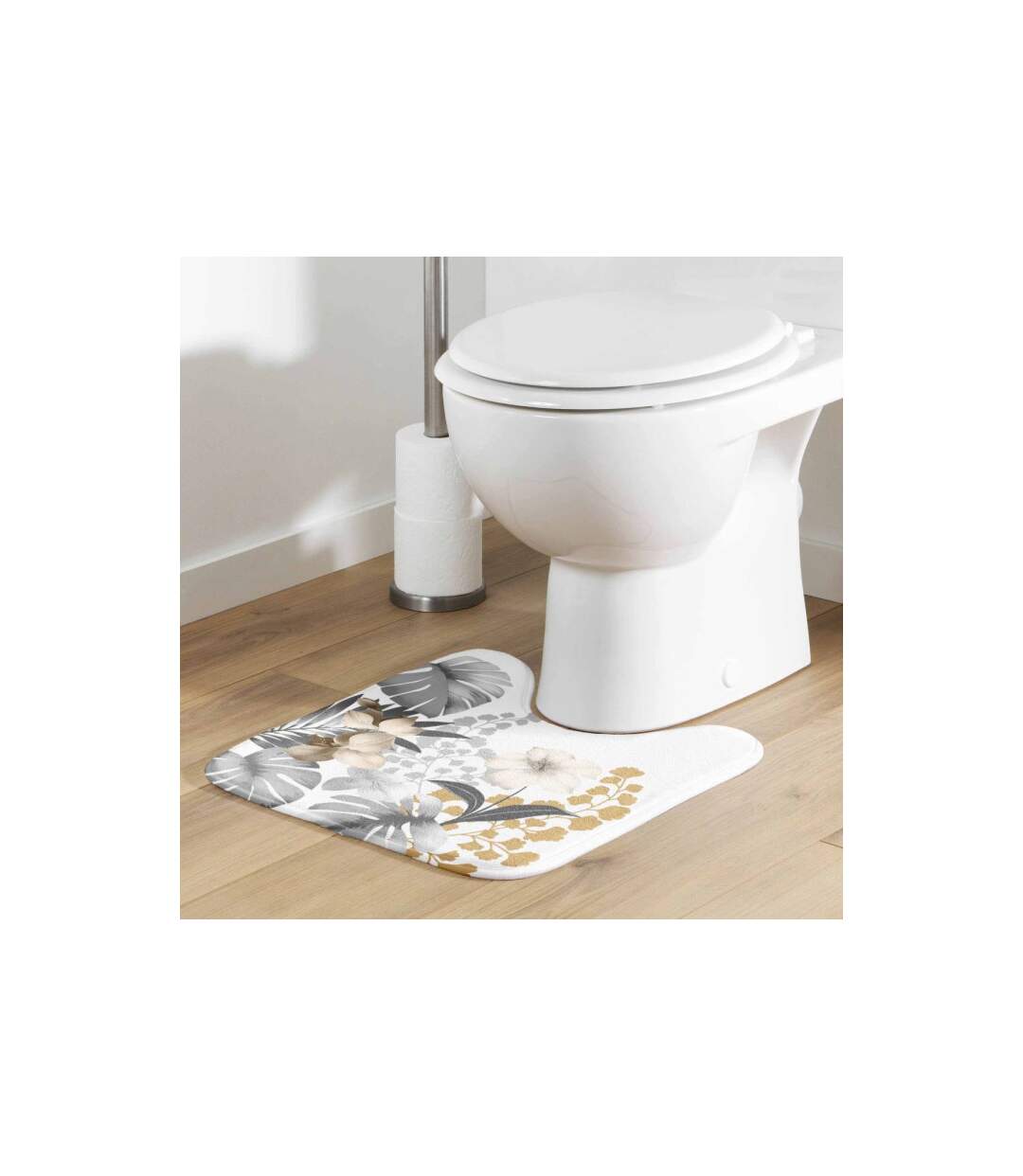 Tapis Contour WC Kelly 45x45cm Blanc-5