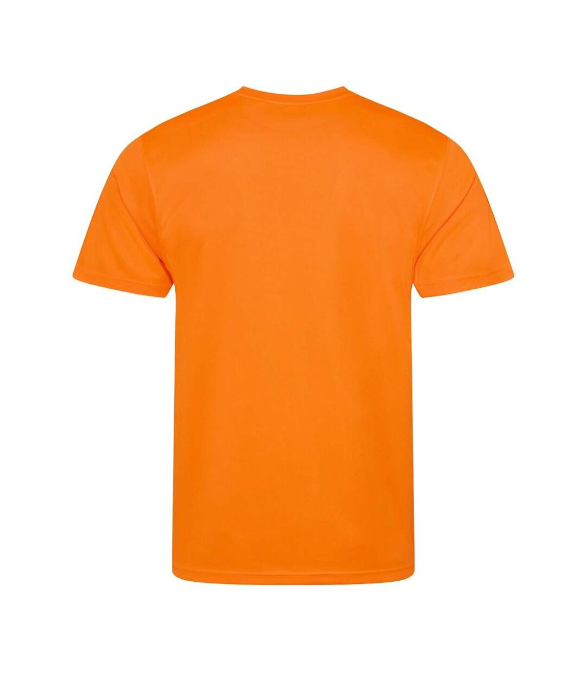 Just Cool Mens Performance Plain T-Shirt (Electric Orange)