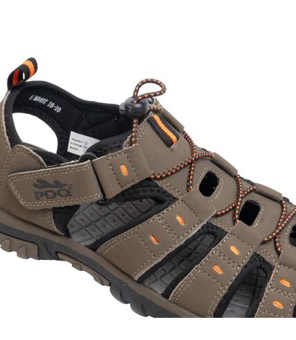 Sandales homme taupe/orange PDQ