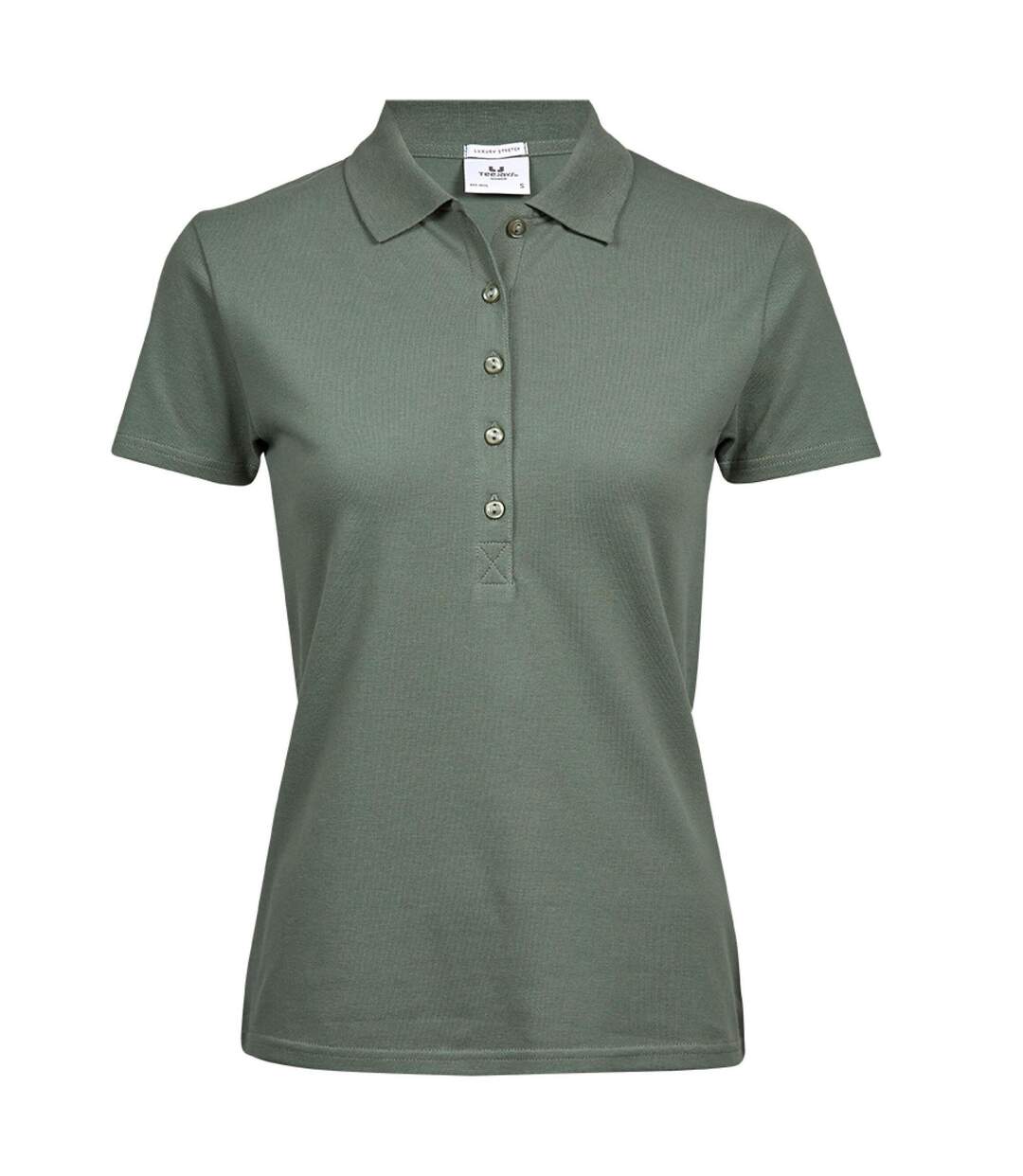 Polo À Manches Courtes Femmes Vert De Gris Tee Jays-2
