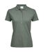 Polo À Manches Courtes Femmes Vert De Gris Tee Jays-2