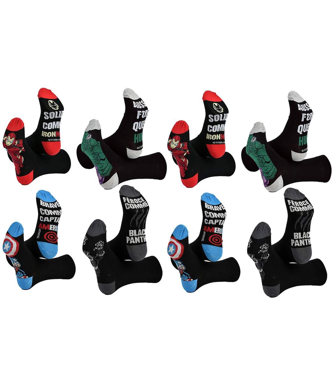 Chaussettes Pack HOMME AVENGERS Pack de 8 Paires 4862