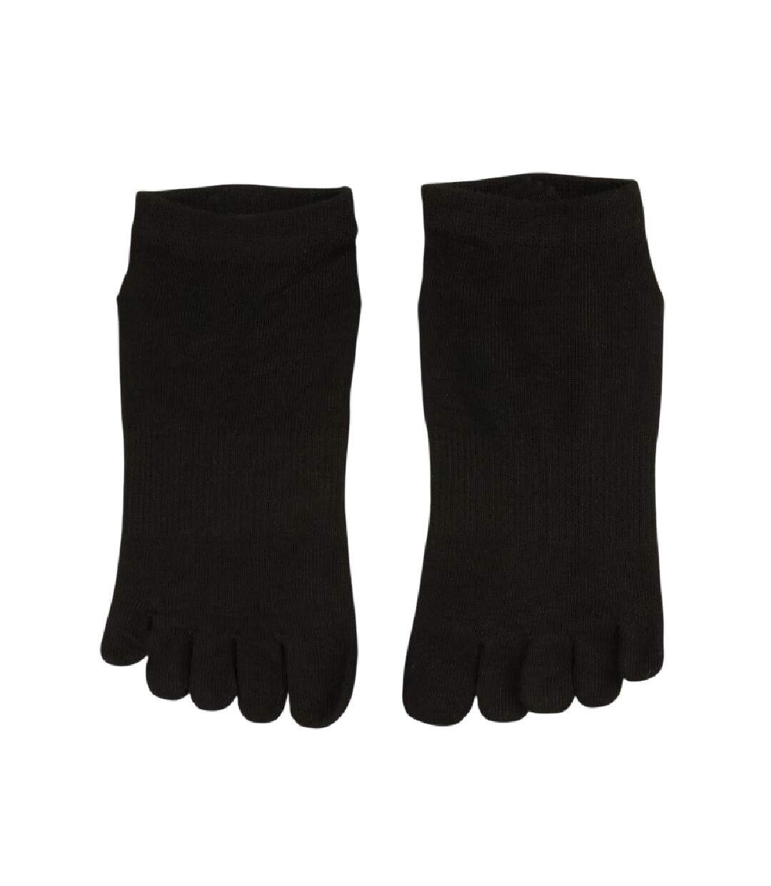 Unisex Adult Anti-slip Yoga Toe Socks Black Gaiam-2