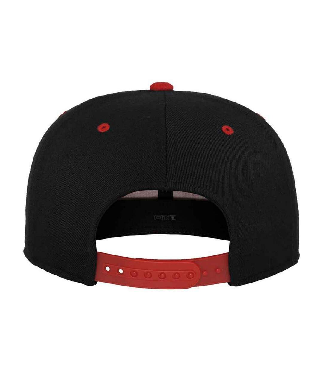 Casquette Ajustable Noir Rouge Yupoong-2