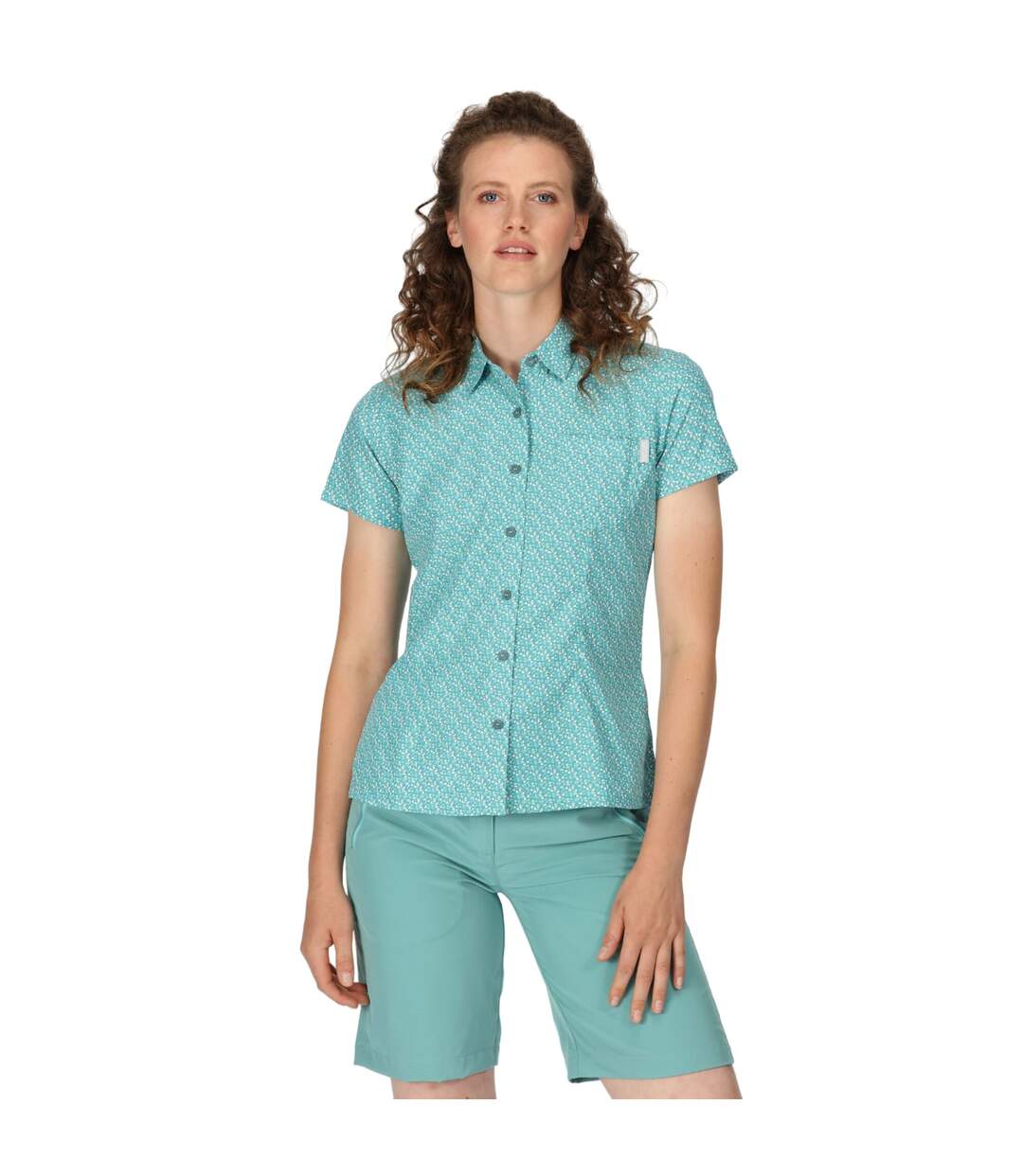 Chemisier mindano femme jade bleu Regatta-3