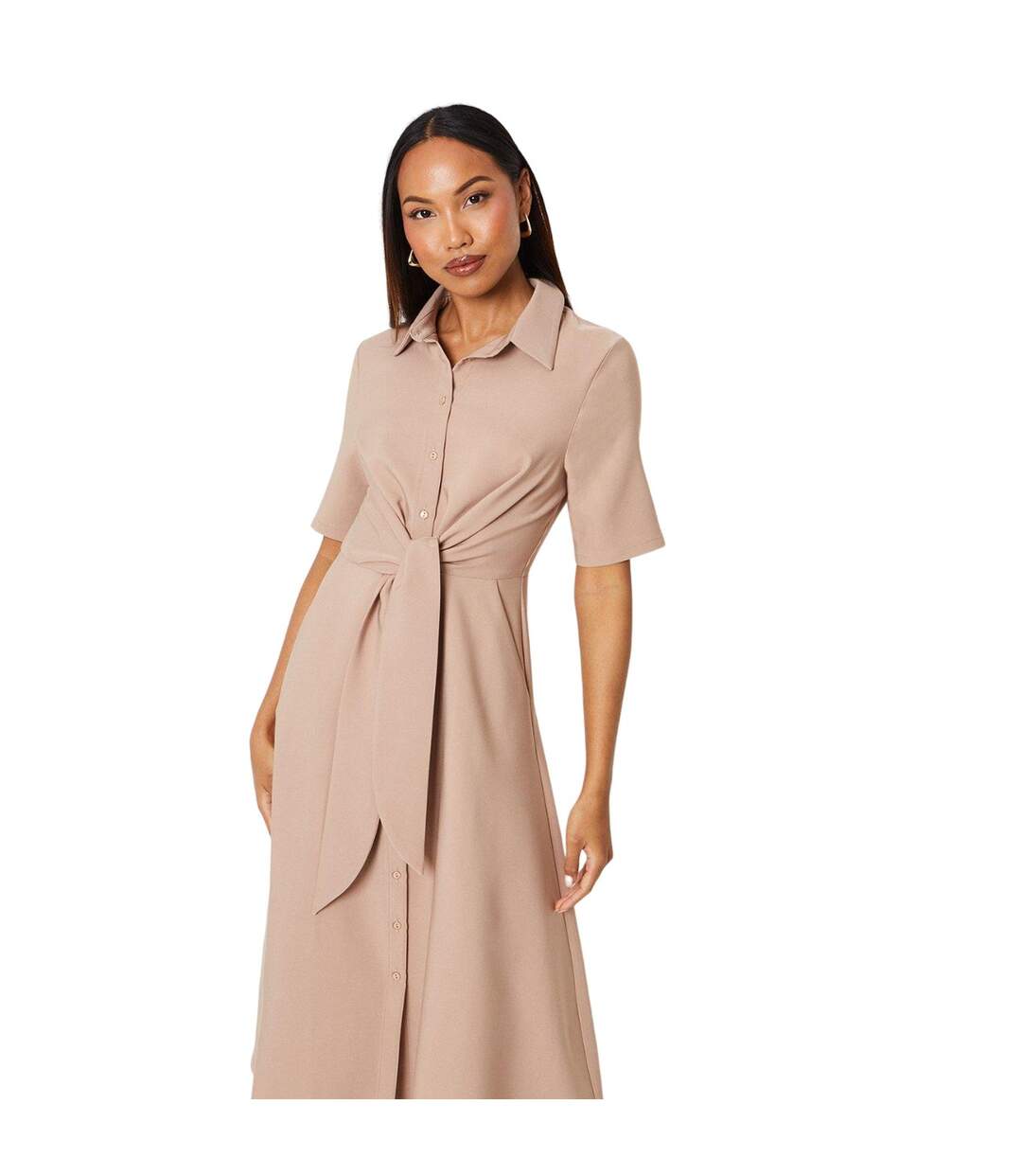 Robe chemisier femme beige gris Principles-3