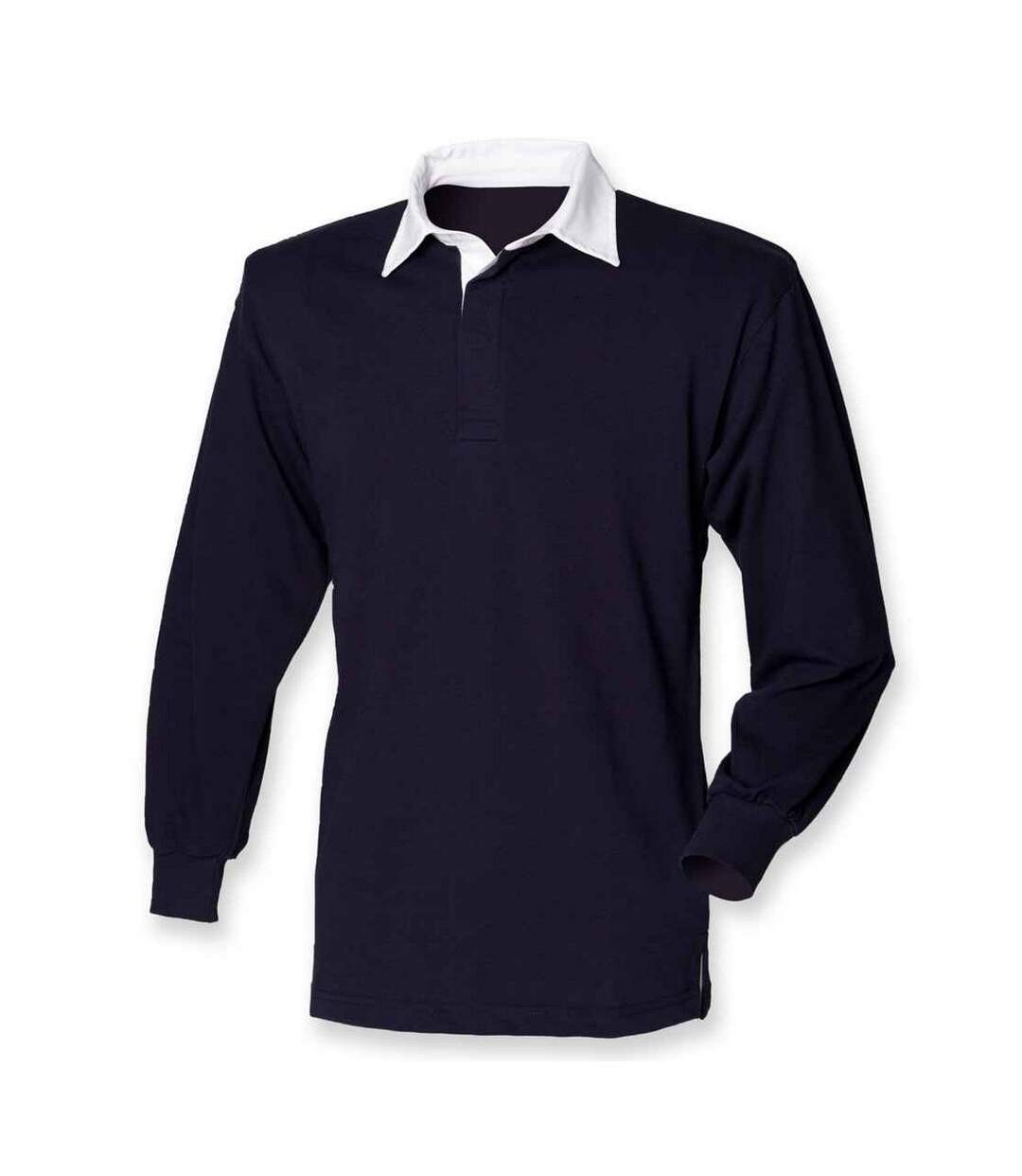 Haut de rugby classic homme bleu marine / blanc Front Row-1