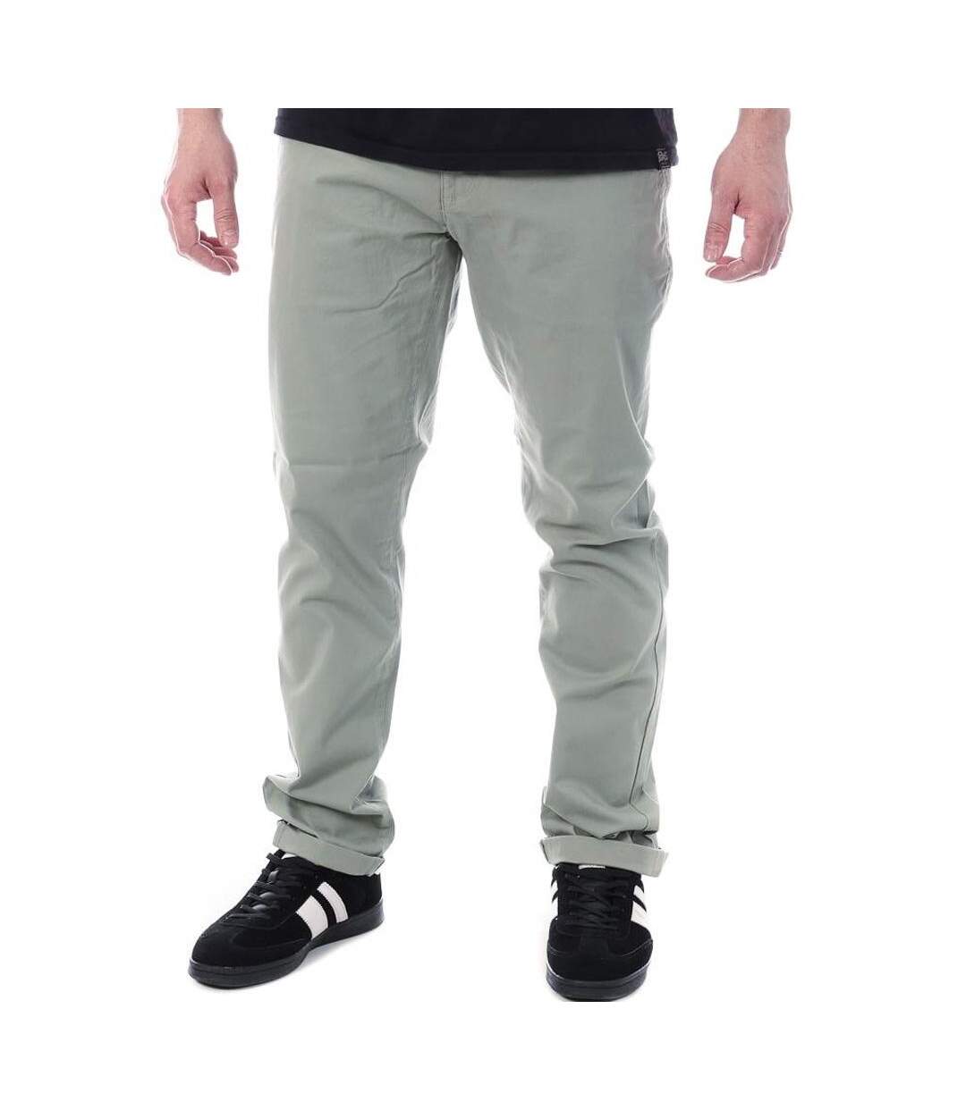 Pantalon chino vert/gris homme paname brothers costa1-1