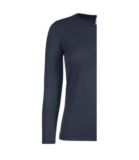 T-shirt Manches Longues #e150 Femme Bleu Marine B&C