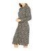 Robe Chemisier Mi-longue Motif/style Imprimé Léopard Femme Noir Yumi-4