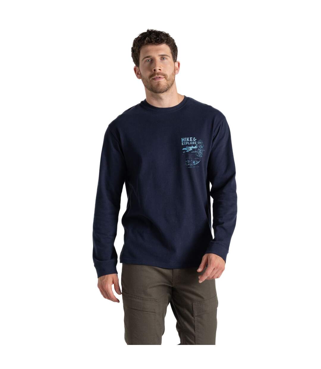 T-shirt national trust limestone homme bleu marine Craghoppers-1