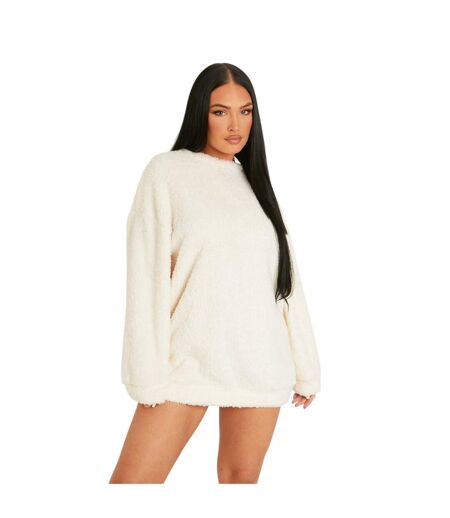 Robe-pull Femme Crème Missy Empire