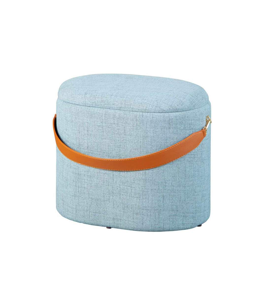 Pouf de Rangement à Anse Dumont 42cm Bleu-1